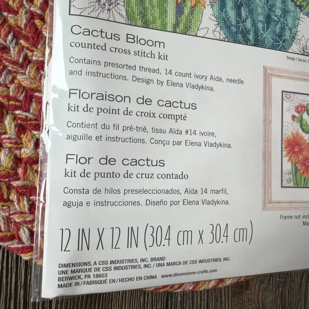 Dimensions Cactus flowers Bloom Counted Cross Stitch Kit 12
